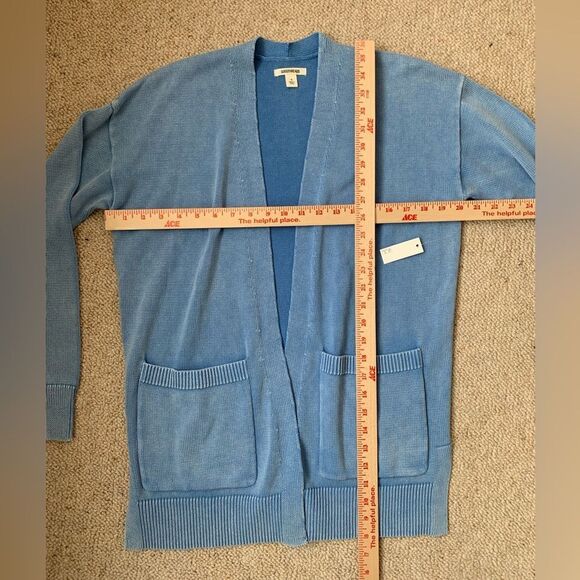 NEW GoodThreads Faded Indigo Long Open Front Cardigan Sweater sz Small PW 12 - Picture 5 of 9